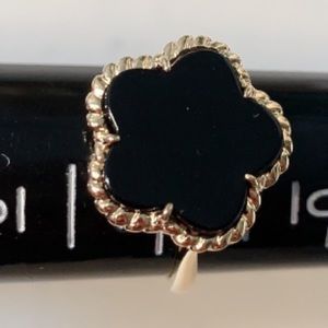 18K Yellow Gold Black Onyx 2.43g gold Sz 7